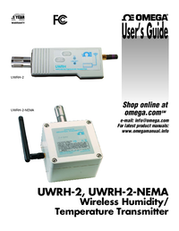 Thumbnail of document Manual - UWRH-2A-NEMA-M12 UW Series Wireless Temp & RH Transmitters